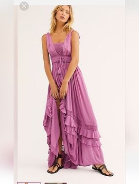 Free People Mauve Santa Maria Maxi Dress